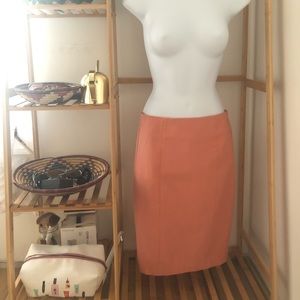 Forever 21 Full Back Zip High Waisted Peach Pencil Skirt